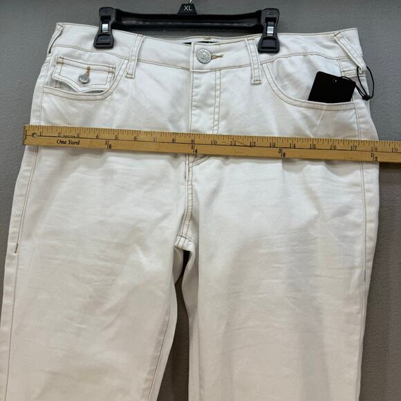 True Religion Jeans Women's 31 (12) Optic White Becca Mid Rise Bootcut Western - Picture 13 of 16